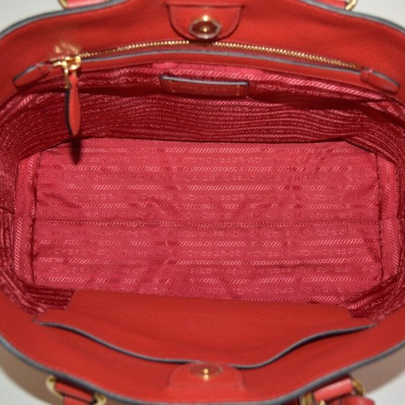 NWT PRADA VITELLO PHENIX PEBBLED LEATHER TOTE SHOULDER BAG - Picture 3 of 11